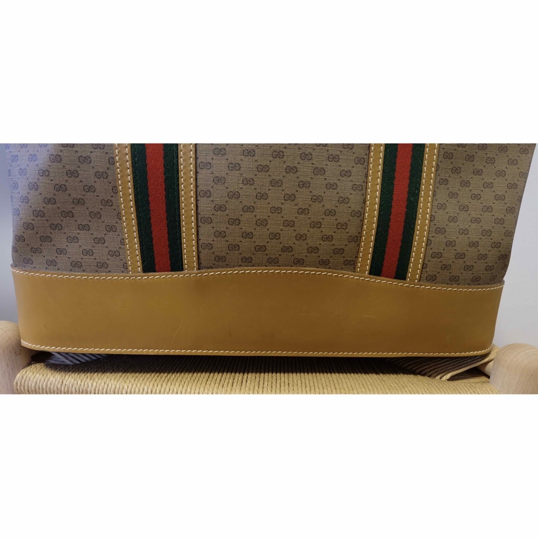 Gucci - オールドグッチ マイクロGGプラス シェリーライン ボストン