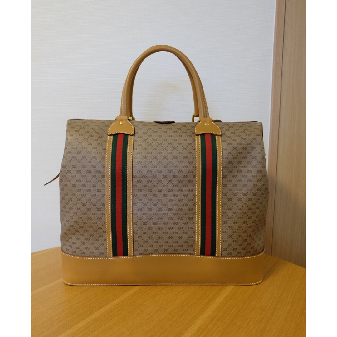 Gucci - オールドグッチ マイクロGGプラス シェリーライン ボストン