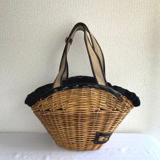 2013SS ebagos エバゴス かごバッグ ブラック