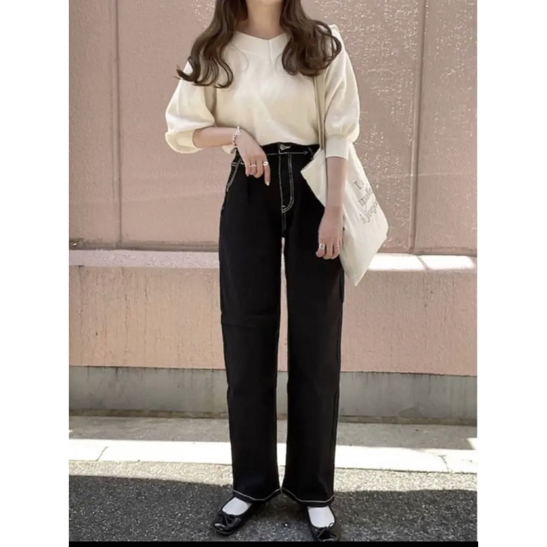 GRL タックワイドパンツ ブラック S 試着のみ grl 韓国ファッションの通販 by おちゃも's shop|グレイルならラクマ