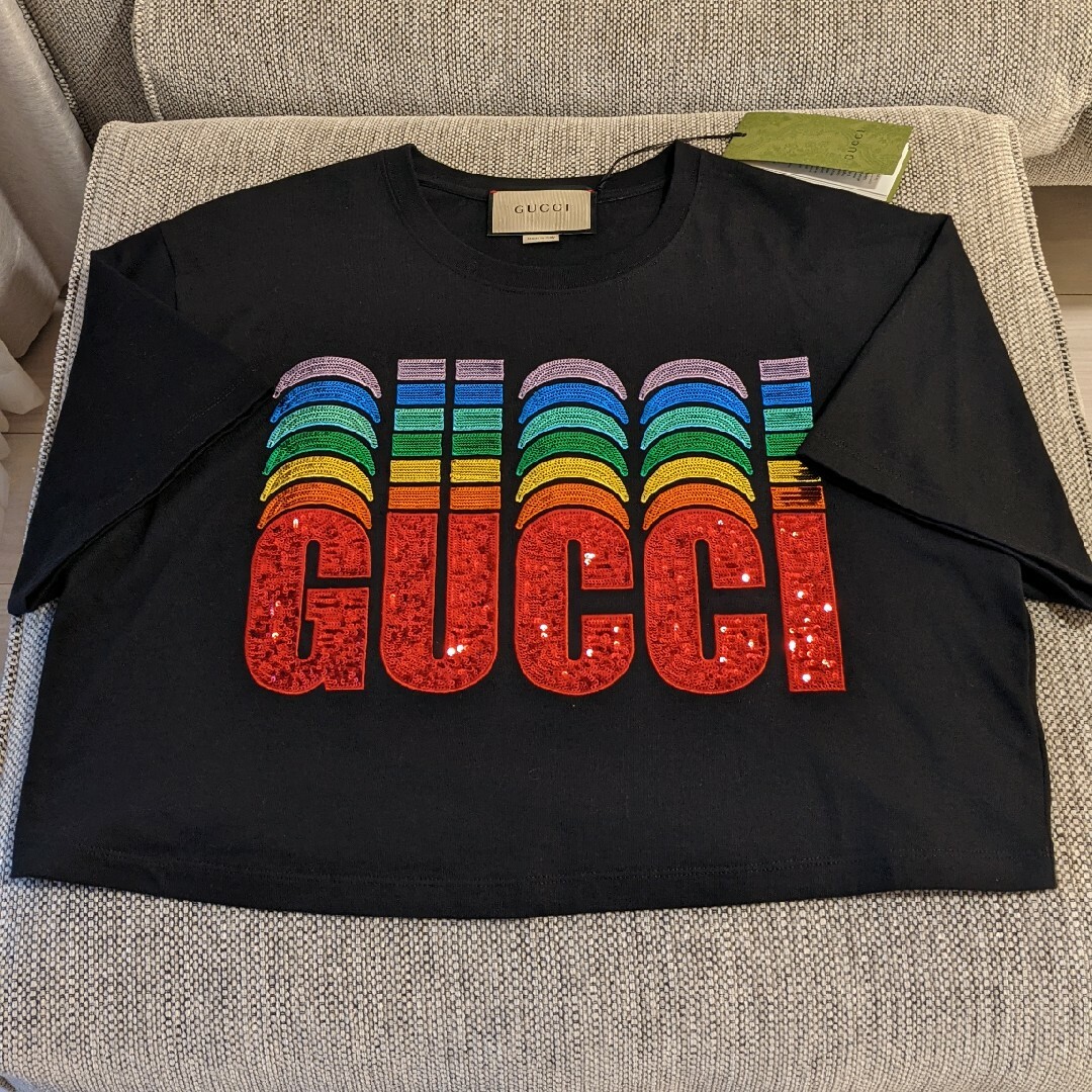 【新品】GUCCI♡Tシャツ♡クロップド丈♡スパンコール