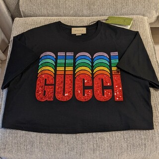 Gucci - 【新品】GUCCI♡Tシャツ♡クロップド丈♡スパンコールの ...