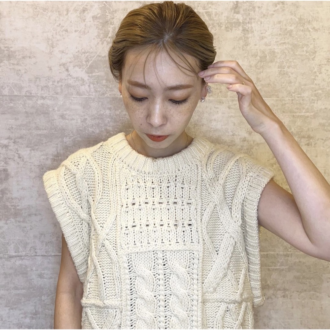 【todayful】cable knit vest