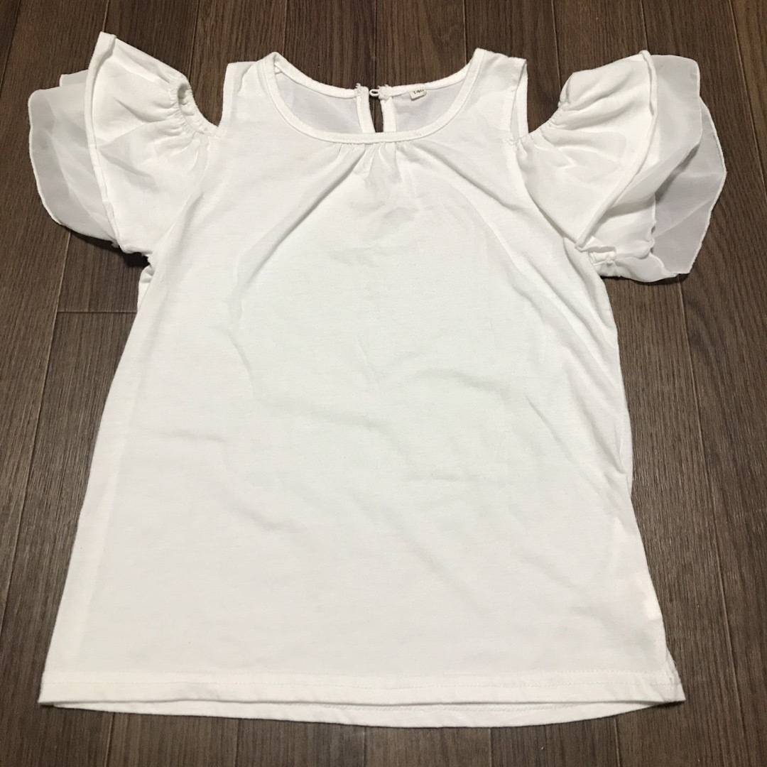 キッズ　アンサンブルシャツセット キッズ/ベビー/マタニティのキッズ服女の子用(90cm~)(Tシャツ/カットソー)の商品写真