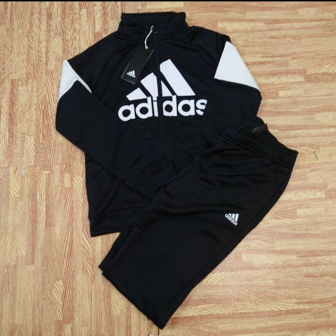 adidas(アディダス)のadidas　ジャージ　上下　黒 キッズ/ベビー/マタニティのキッズ服男の子用(90cm~)(その他)の商品写真