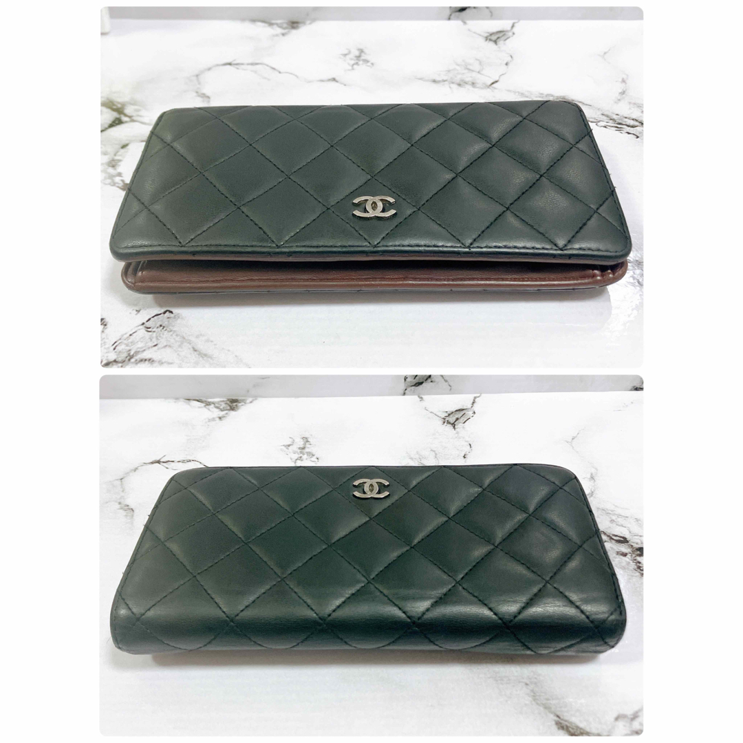 正規品⭐︎美品　CHANEL シャネル ココマーク マトラッセ 二つ折り 長財布