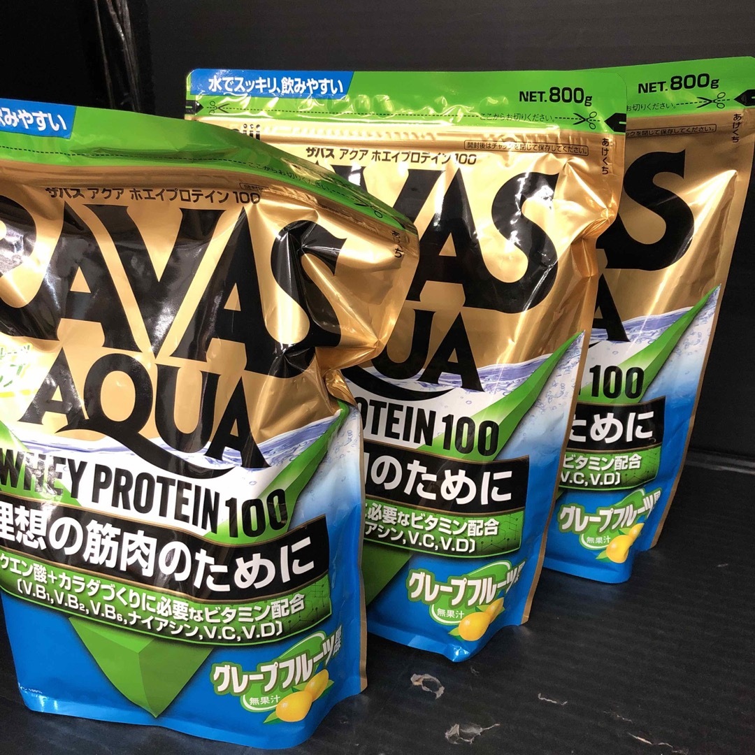 SAVAS(ザバス)の217 ザバス　ホエイプロテイングレープフルーツ800g×3 食品/飲料/酒の健康食品(プロテイン)の商品写真