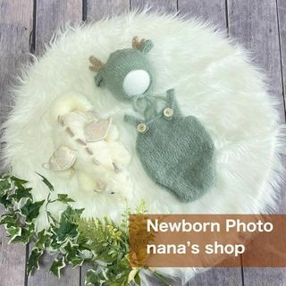 辰コス×ファーマット60cm♪ニューボーンフォト撮影衣装　小道具　ベビー　龍　辰(その他)