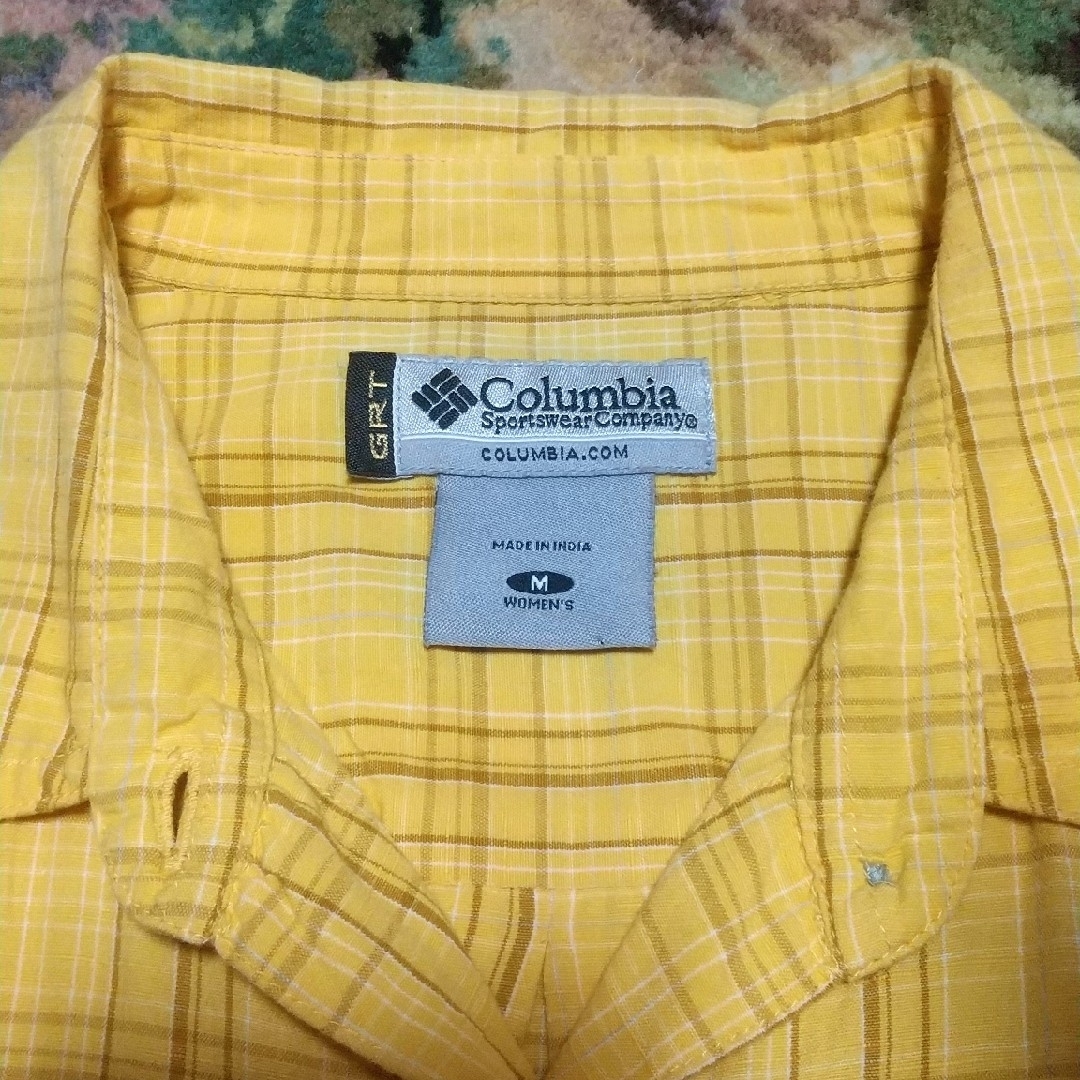 Columbia(コロンビア)のコロンビア 半袖シャツ チェック柄 Mサイズ レディース 状態良好 レディースのトップス(シャツ/ブラウス(半袖/袖なし))の商品写真