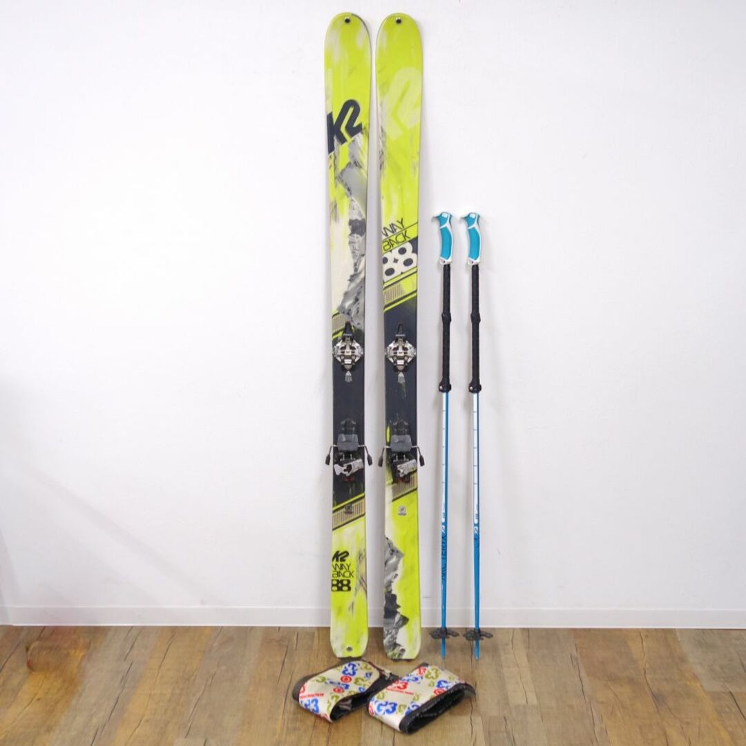 実寸サイズケーツー K2 山スキー WAYBACK88 174cm ウェイバック テック ビンディング DYNAFIT ST 10 TLT G3 ポール シール セット BCスキー アウトドア サイズ重量実測：2140g（ビンディング含む1本)