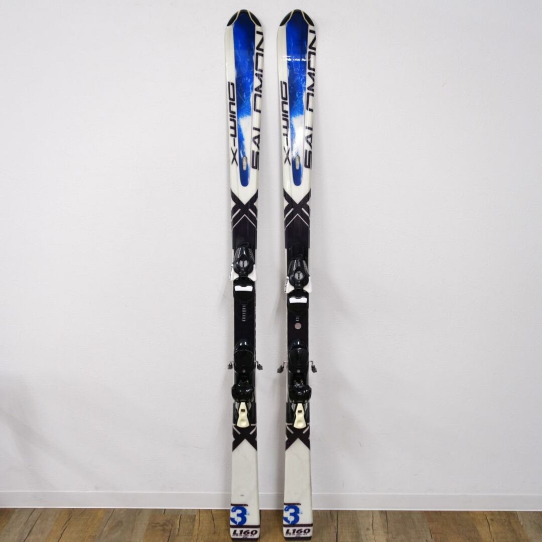 SALOMON(サロモン)のサロモン SALOMON ゲレンデ スキー X WING 3 160cm センター69mm ビンディング サロモン 610 ストック 付き 基礎スキー アウトドア スポーツ/アウトドアのスキー(板)の商品写真