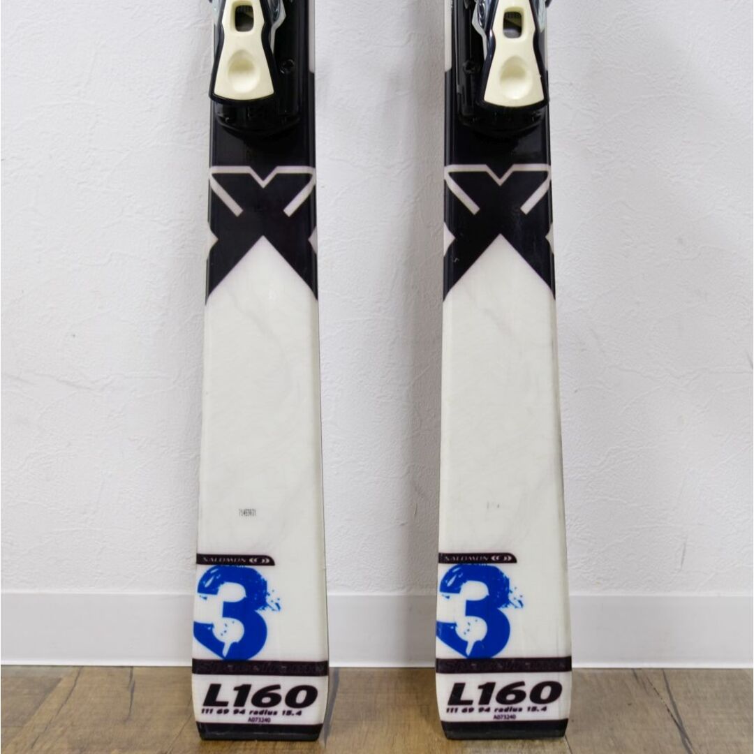 SALOMON(サロモン)のサロモン SALOMON ゲレンデ スキー X WING 3 160cm センター69mm ビンディング サロモン 610 ストック 付き 基礎スキー アウトドア スポーツ/アウトドアのスキー(板)の商品写真