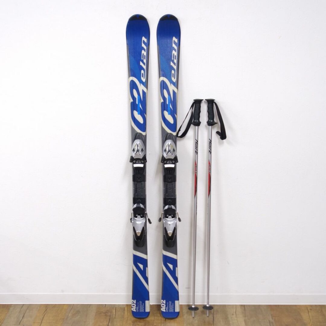 エラン elan ゲレンデ スキー A02 152cm センター69ｍｍ ビンディング EL10  ストック 付き 基礎スキー アウトドア