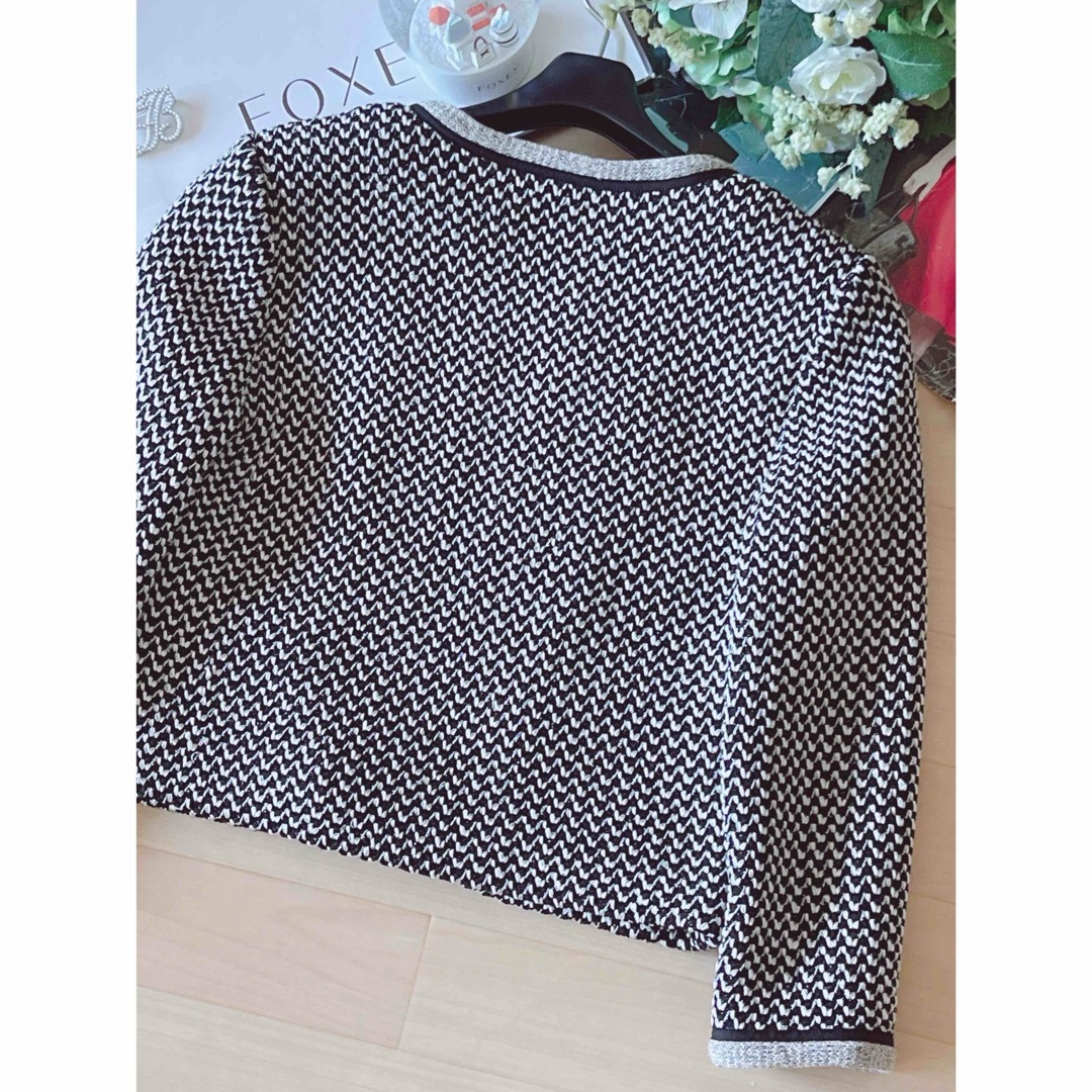 FOXEY - 新品同様!FOXEYノーカラージャケット 40 Rene フォクシーの