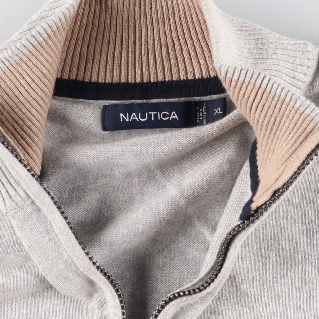 NAUTICA(ノーティカ)の古着 ノーティカ NAUTICA コットンニットハーフジップセーター メンズXL /eaa348683 メンズのトップス(ニット/セーター)の商品写真