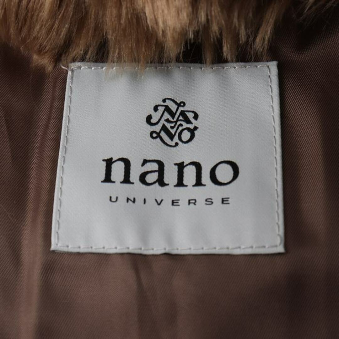 ナノユニバース ブルゾン ジャケット 未使用 ショート丈 ボア ファー 無地 アウター レディース 36サイズ ブラウン nano universe 1