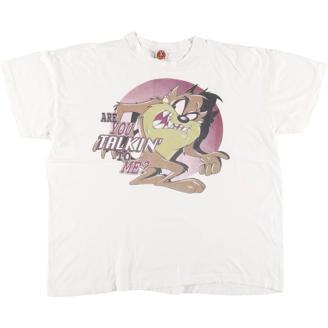 90年代 ルーニーテューンズ LOONEY TUNES タズマニアンデビル キャラクタープリントTシャツ メンズXL ヴィンテージ /eaa371037