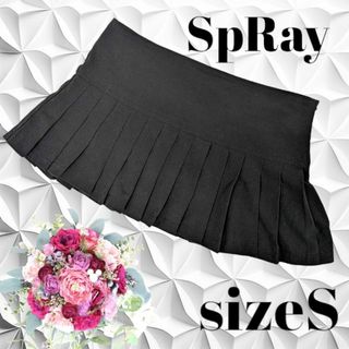 スプレイ(SpRay)の【美品】SpRay♡スプレイ✨プリーツミニスカート　ブラック S(ミニスカート)