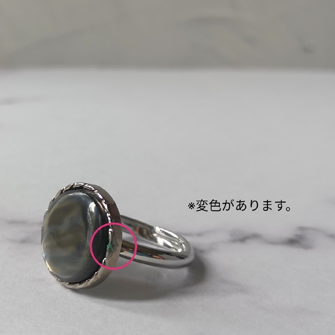 No.444【１点のみ入荷＆訳あり】クラシカルボタンリング　シルバー レディースのアクセサリー(リング(指輪))の商品写真