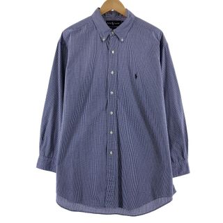 ラルフローレン(Ralph Lauren)の古着 ラルフローレン Ralph Lauren YARMOUTH 長袖 ボタンダウンチェックシャツ メンズXL /eaa369013(シャツ)