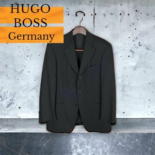 美品 HUGO BOSS ツイード ヘリンボーン テーラードジャケット グレー