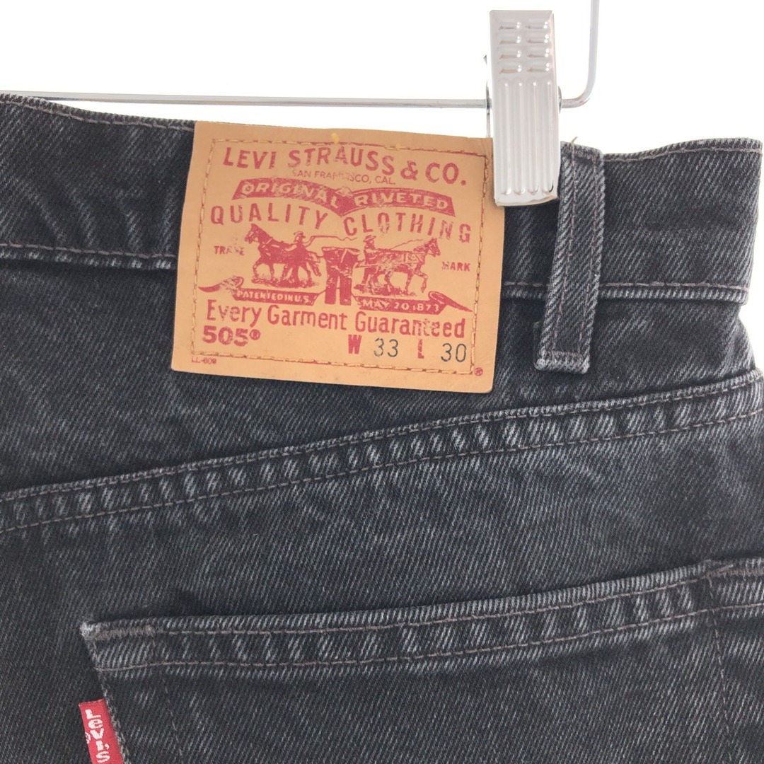 古着 90年代 リーバイス Levi's 505 REGULAR FIT STRAIGHT LEG ブラックジーンズ テーパードデニムパンツ  メンズw32 ヴィンテージ /taa000981