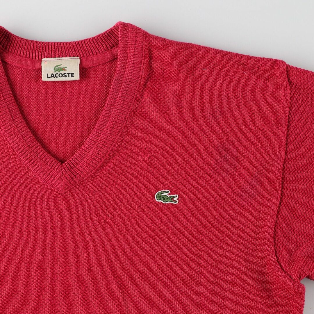 LACOSTE(ラコステ)の古着 ラコステ LACOSTE Vネック ウールニットセーター 4 メンズM /eaa364971 メンズのトップス(ニット/セーター)の商品写真