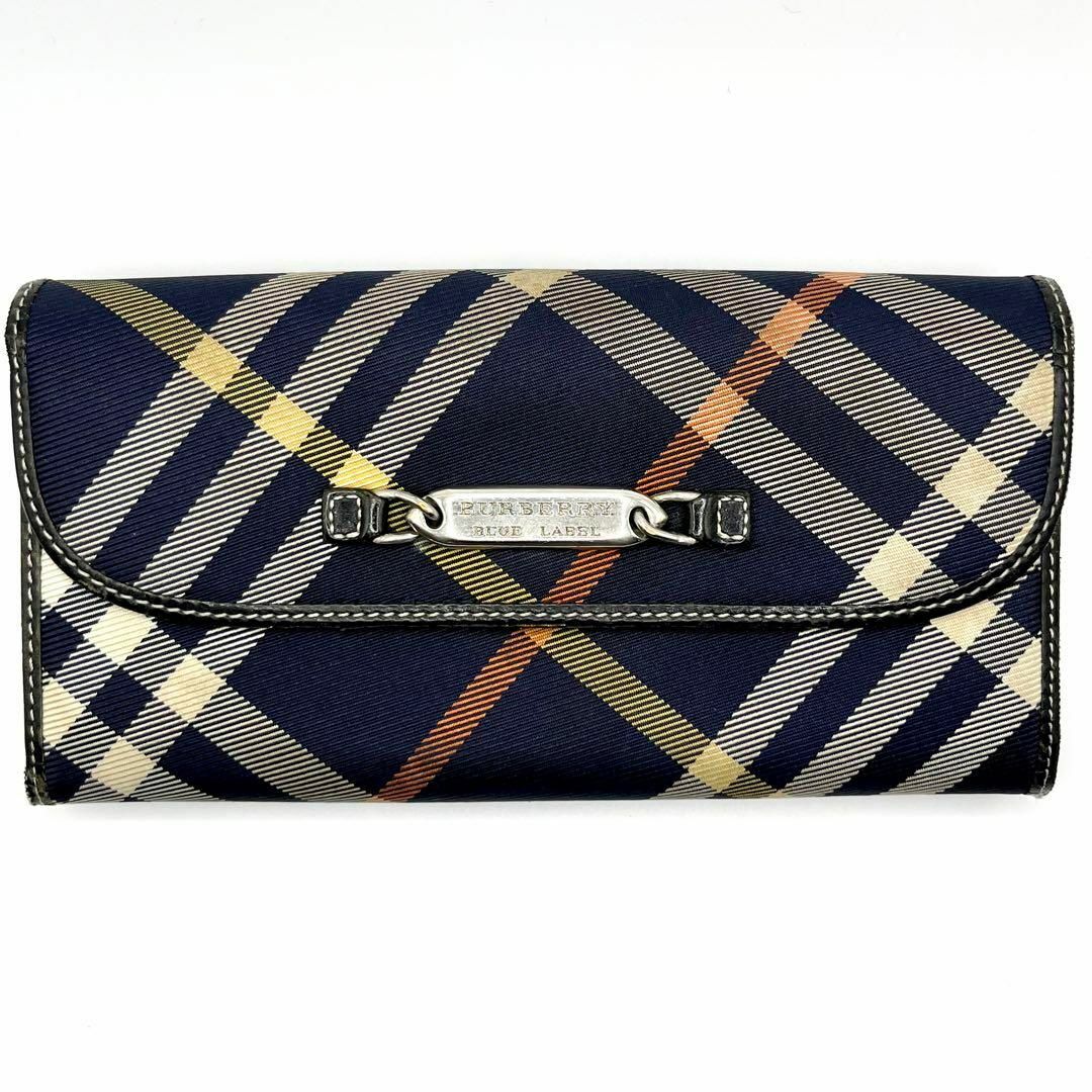 【美品】バーバリー ブルーレーベル BURBERRY 長財布 ノバチェック
