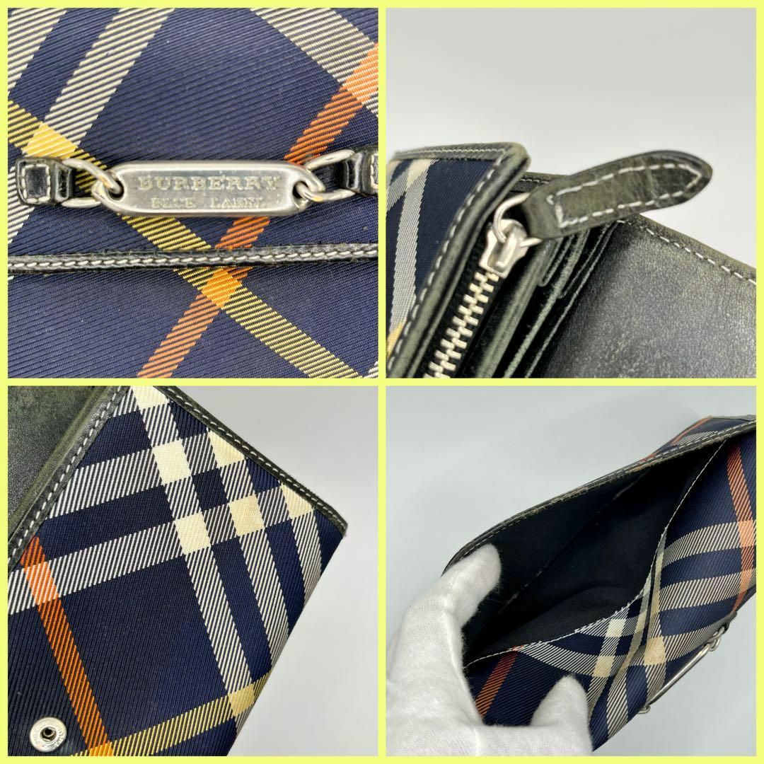 【美品】バーバリー ブルーレーベル BURBERRY 長財布 ノバチェック