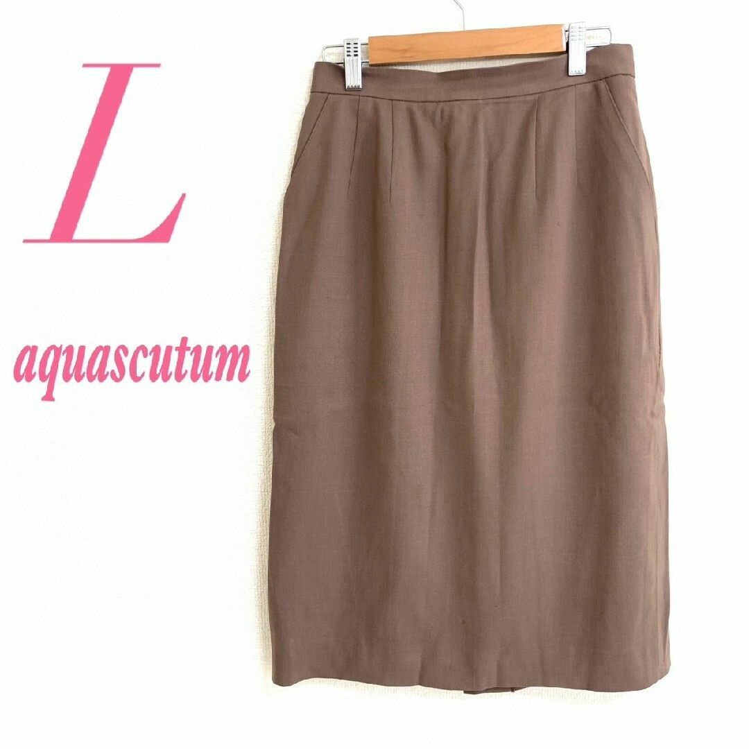 AQUA SCUTUM - aquascutum アクアスキュータム L タイトスカート