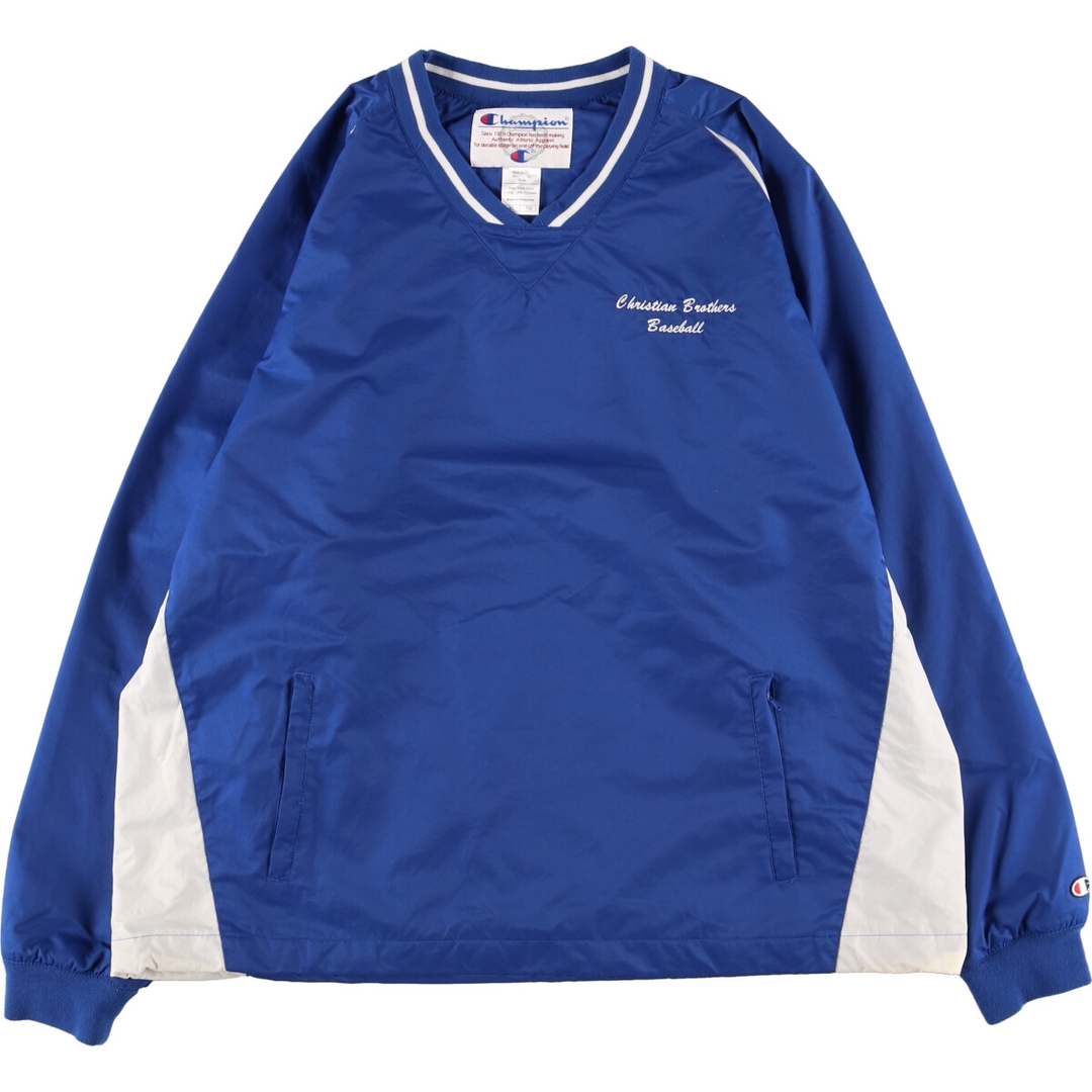 90年代 チャンピオン Champion Vネック ナイロンプルオーバー メンズXXL ヴィンテージ /eaa3712781015cm袖丈