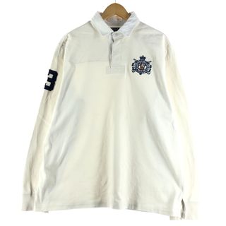 ラルフローレン(Ralph Lauren)の古着 ラルフローレン Ralph Lauren POLO by Ralph Lauren ナンバリング 長袖 ラガーシャツ メンズXL /eaa371058(シャツ)