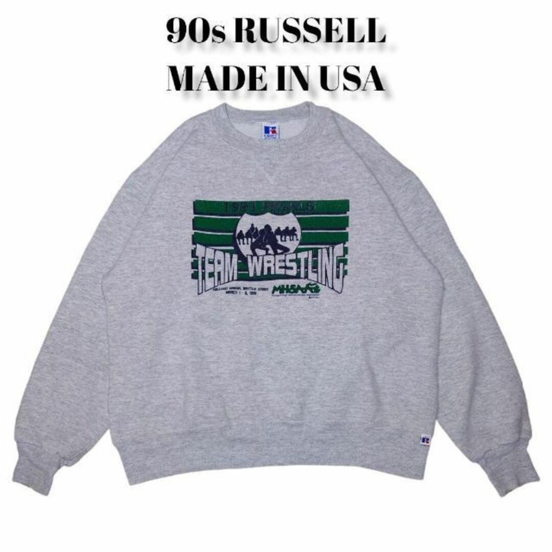 Russell Athletic 90s Russell スウェットトレーナー古着ラッセル ビッグプリントの通販 by ☆HIRO☆ 古着 売ります(^_^)｜ラッセルアスレティックならラクマ