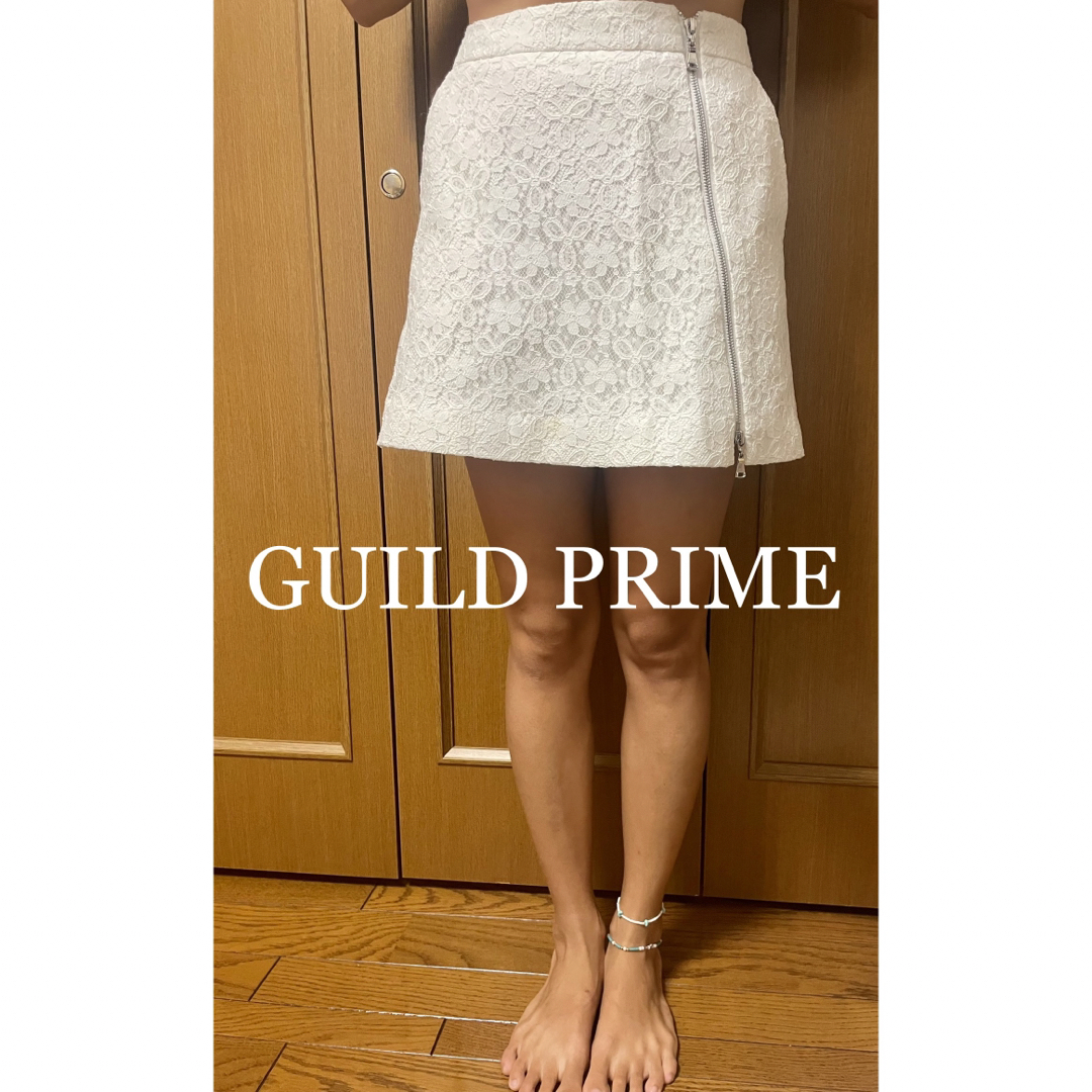 【美品】GUILD PRIME ミニスカート 白 レース 花柄 レディース | フリマアプリ ラクマ