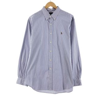 ラルフローレン(Ralph Lauren)の古着 ラルフローレン Ralph Lauren CLASSIC FIT クラシックフィット 長袖 ボタンダウンストライプシャツ メンズXL /eaa369011(シャツ)