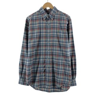 ラルフローレン(Ralph Lauren)の古着 ラルフローレン Ralph Lauren CLASSIC FIT クラシックフィット チェック柄 長袖 ボタンダウン ライトネルシャツ メンズXL /eaa371445(シャツ)