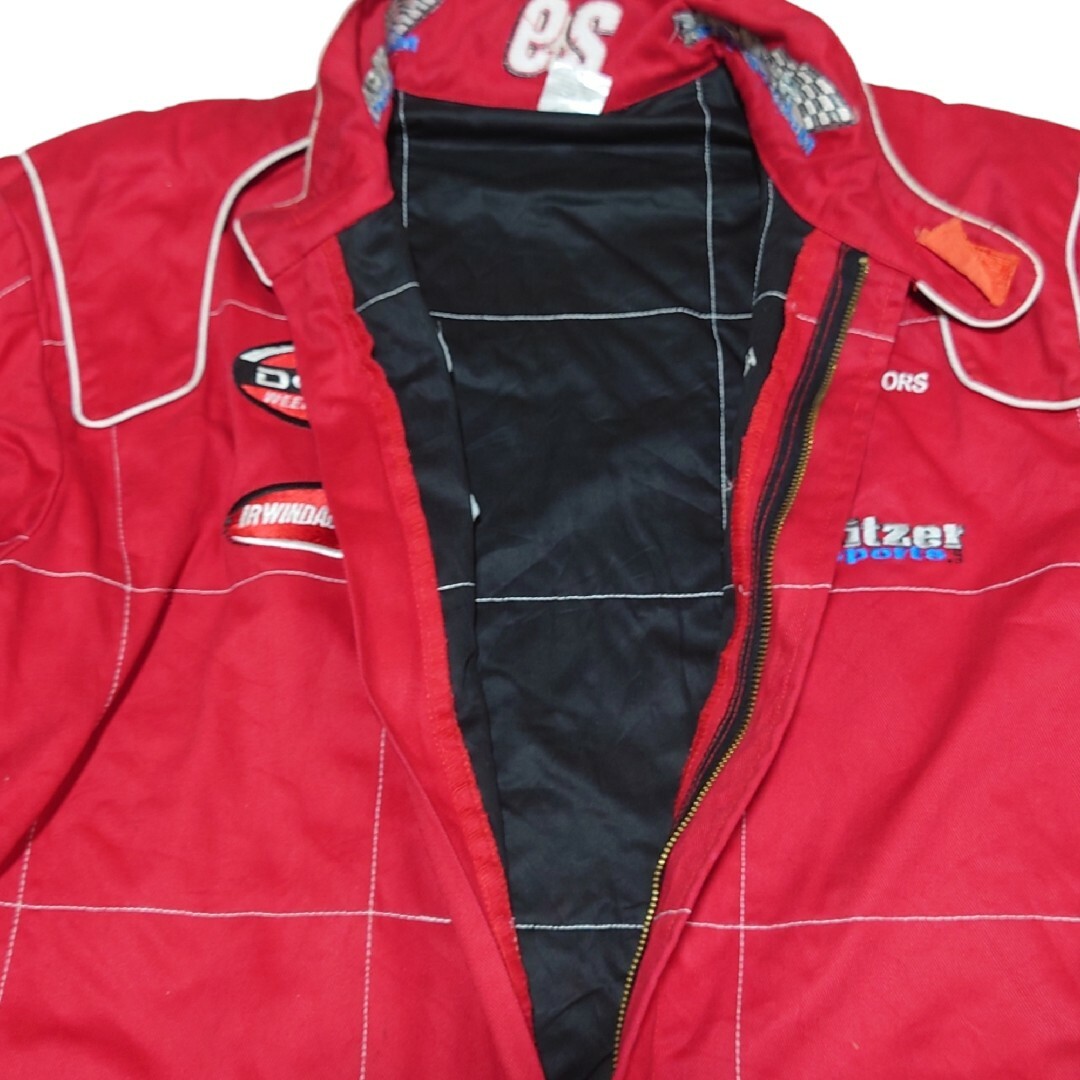90年代、企業ロゴ刺繍 レーシングスーツ ツナギ NASCAR  A-1234 メンズのパンツ(サロペット/オーバーオール)の商品写真