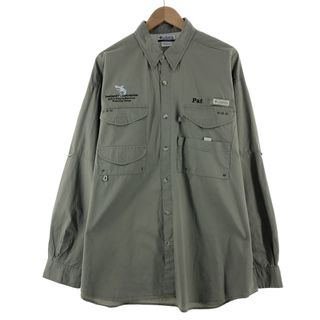 コロンビア(Columbia)の古着 コロンビア Columbia PFG 刺? ボタンダウン 長袖 フィッシングシャツ メンズXL /eaa371498(シャツ)