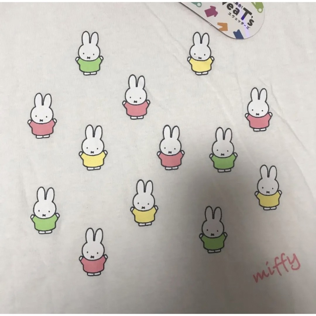 しまむら(シマムラ)のミッフィー  プリントTシャツ 白 L エンタメ/ホビーのおもちゃ/ぬいぐるみ(キャラクターグッズ)の商品写真