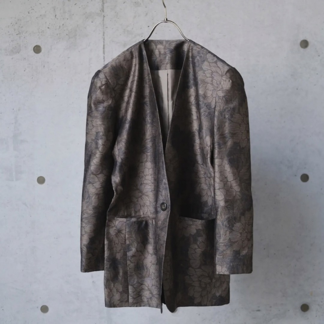 Lochie(ロキエ)のvintage floral gray jacket レディースのジャケット/アウター(ノーカラージャケット)の商品写真