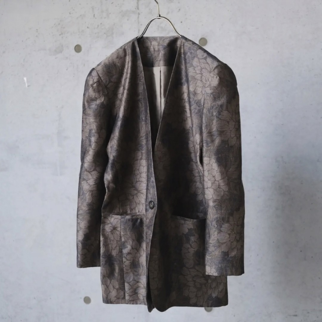 Lochie(ロキエ)のvintage floral gray jacket レディースのジャケット/アウター(ノーカラージャケット)の商品写真