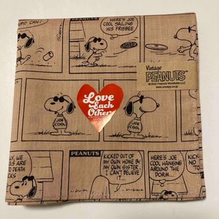 ビンテージピーナッツ(Vintage PEANUTS)のSNOOPY ジョークール　コミック柄　大判ハンカチ　バンダナ(ハンカチ)