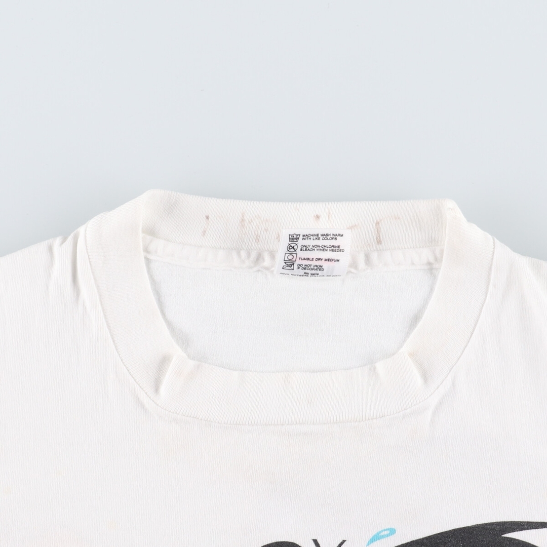 古着 90年代 anvil THE FLINTSTONES 原始家族フリントストーン 大判プリント 両面プリント キャラクタープリントTシャツ USA製 メンズL ヴィンテージ /eaa371065 メンズのトップス(Tシャツ/カットソー(半袖/袖なし))の商品写真