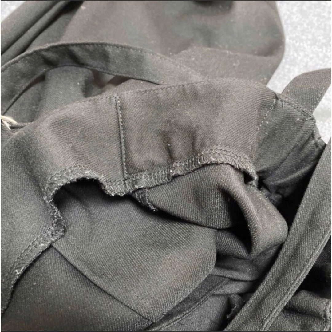 GU(ジーユー)のGU 黒　S サスペンダー付きハイウエストセミフレアスカート ロングスカート レディースのスカート(ロングスカート)の商品写真