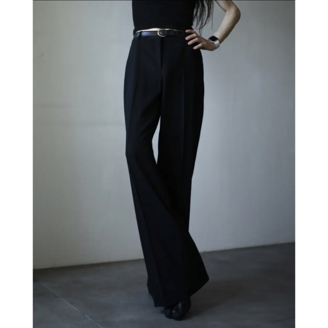 wide buggy flare black design slacks