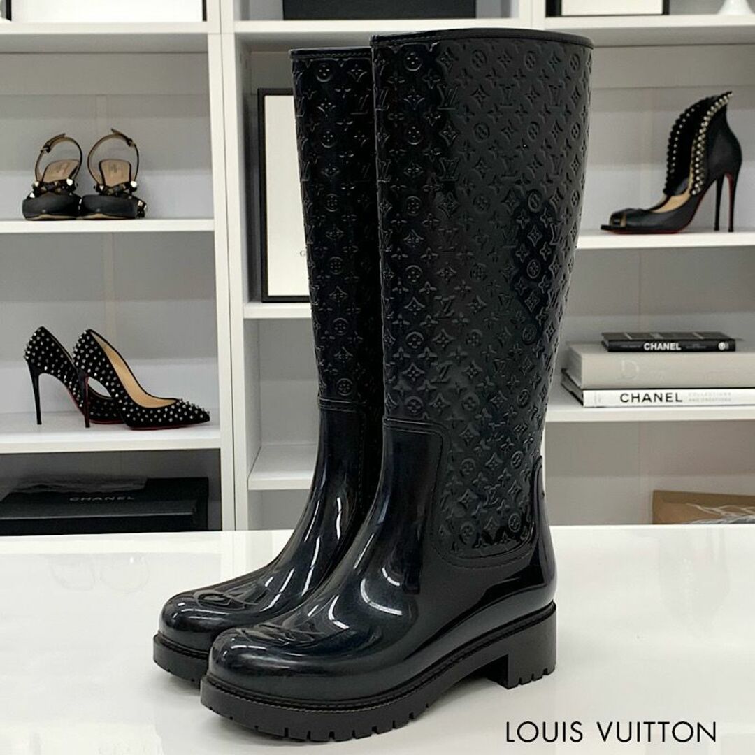 LOUIS VUITTON(ルイヴィトン)の7017 ヴィトン スプラッシュライン モノグラム ラバー レインブーツ レディースの靴/シューズ(ブーツ)の商品写真