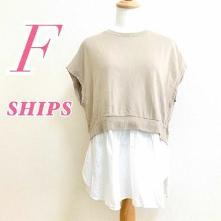 シップス(SHIPS)のSHIPS シップス レディース F 半袖トレーナー ドッキング チュニック 白(チュニック)