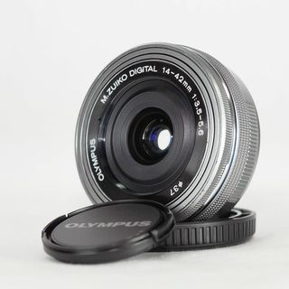 オリンパス(OLYMPUS)のオリンパス 電動パンケーキレンズ M.ZUIKO 14-42mm シルバー(レンズ(ズーム))