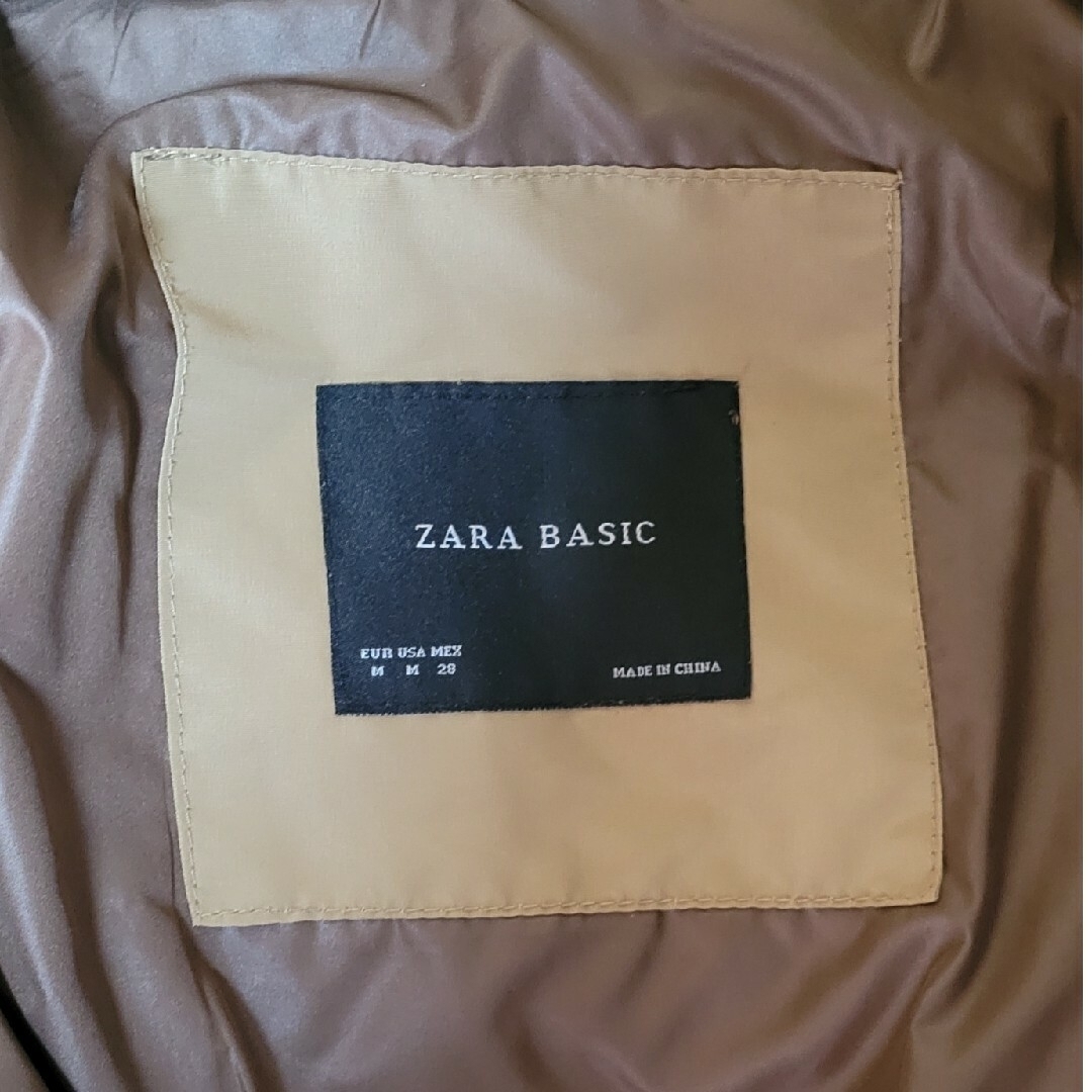 ZARA(ザラ)の【美品】ZARA　BASIC　ダウンコート　ベージュ レディースのジャケット/アウター(ダウンコート)の商品写真
