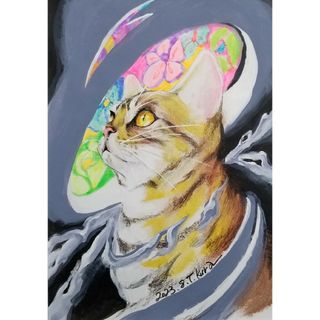 (猫) 原画　猫　ドローイング　ペット　イラスト　絵画(絵画/タペストリー)